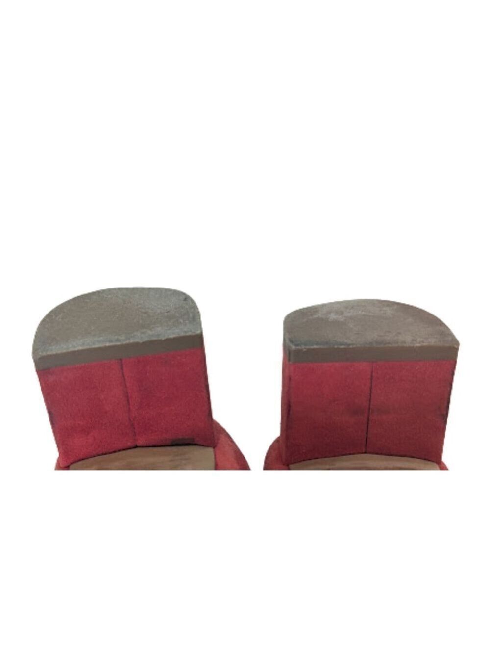 Everlane Italian Suede Day Heel • Size 8 • Soft Red Block Heel • Chic Minimalist - Picture 12 of 13